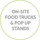 on site food trucks & pop up stands