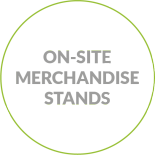 on-site event merchandise stand