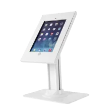 White iPad Secure Counter Top Kiosk